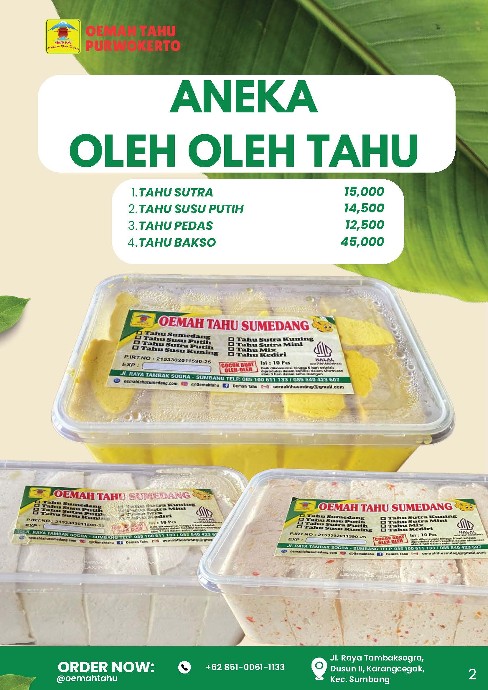 ANEKA OLAHAN TAHU